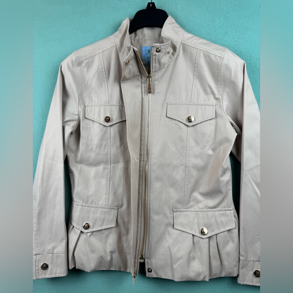 Cece Jacket Women’s M Cream Zipper & Snap Closure… - image 5